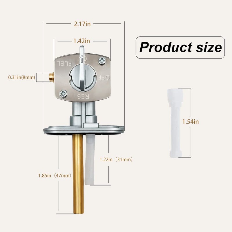 Triumilynn Fuel Petcock Valve Fits Kawasaki Suzuki Yamaha, Bayou 220 250 300 400 KLF220 KLF250 KLF300, Prairie 300 360 400, King Quad 300 LT80 LTZ250, TTR90 TTR125 TTR225 YZ125 YZ250 YFM250 YFM350 and More - Image 5